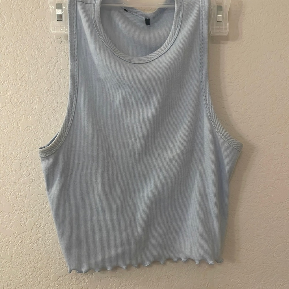 Light Blue Crop Top; Size Small
